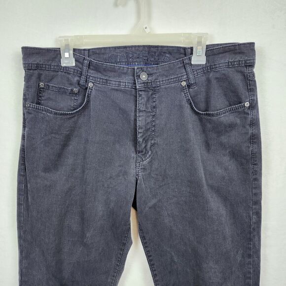 MAC Arne Jeans Mens 36x34 Black Vintage Wash Straight Leg Slim Germany ALTERED - Picture 2 of 16